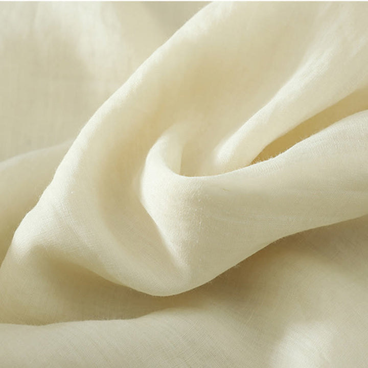 Buddha Stones Casual Plain Lined Ribbon Elastic Women's Polyester Wide Leg Pants With Pockets