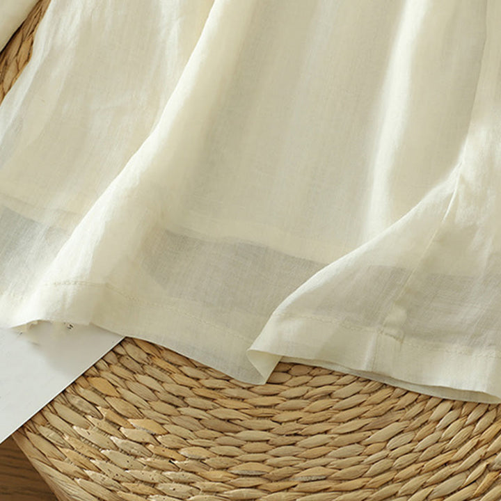 Buddha Stones Casual Plain Lined Ribbon Elastic Women's Polyester Wide Leg Pants With Pockets