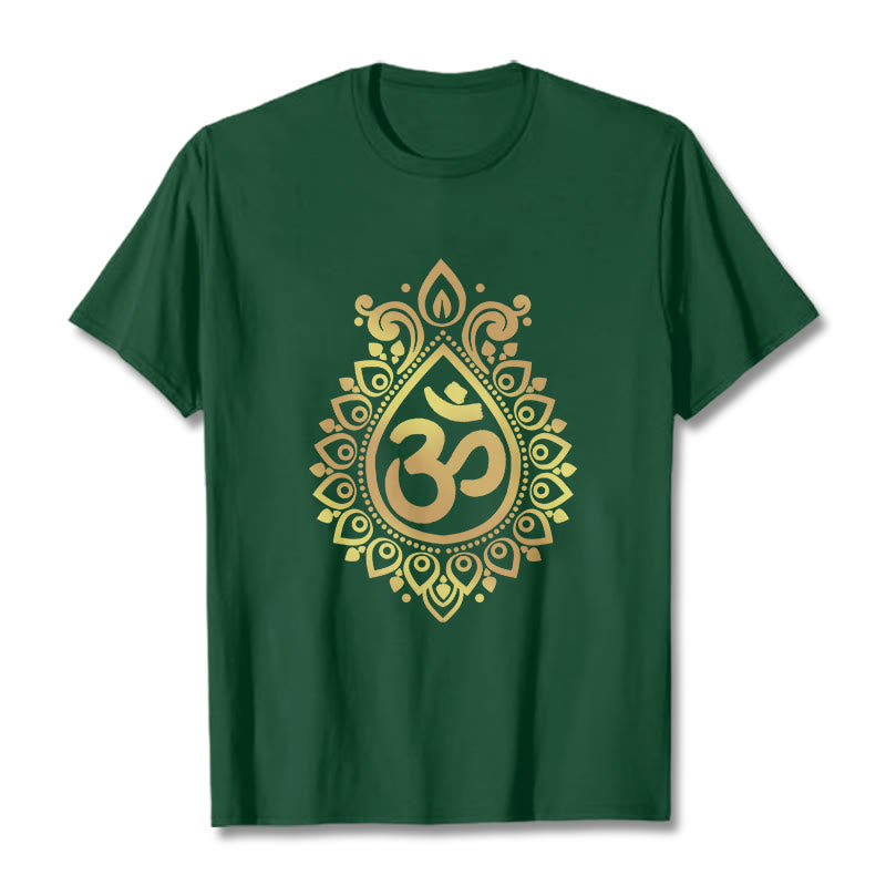 Buddha Stones Water Drop OM Design Tee T-shirt - ForestGreen - 2XL - image 11