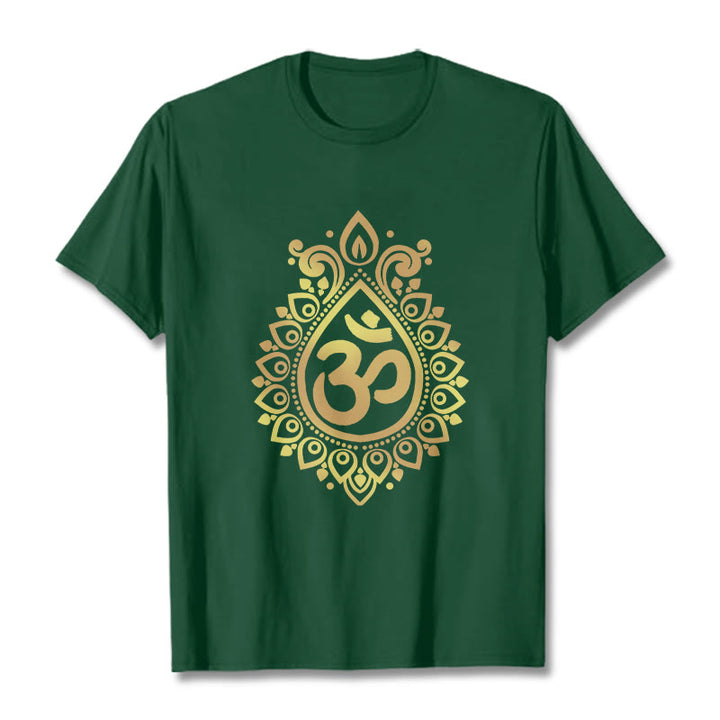 Buddha Stones Water Drop OM Design Tee T-shirt - ForestGreen - 2XL - image 11