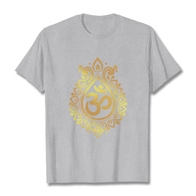 Buddha Stones Water Drop OM Design Tee T-shirt - LightGrey - 2XL - image 20