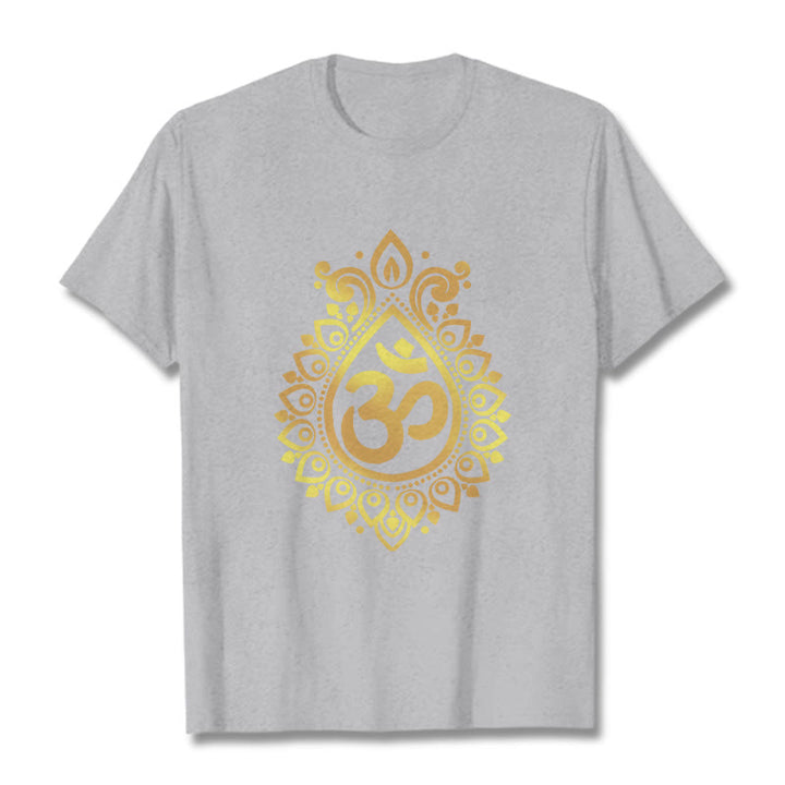 Buddha Stones Water Drop OM Design Tee T-shirt - LightGrey - 2XL - image 20
