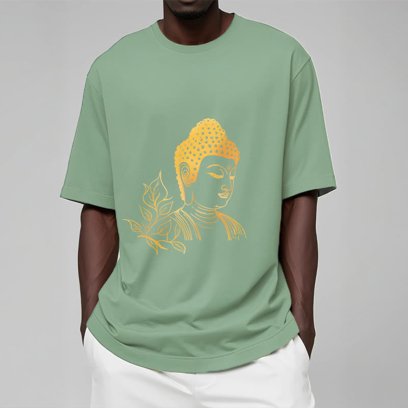 Buddha Stones Golden Leaves Meditation Buddha Tee T-shirt - image 16