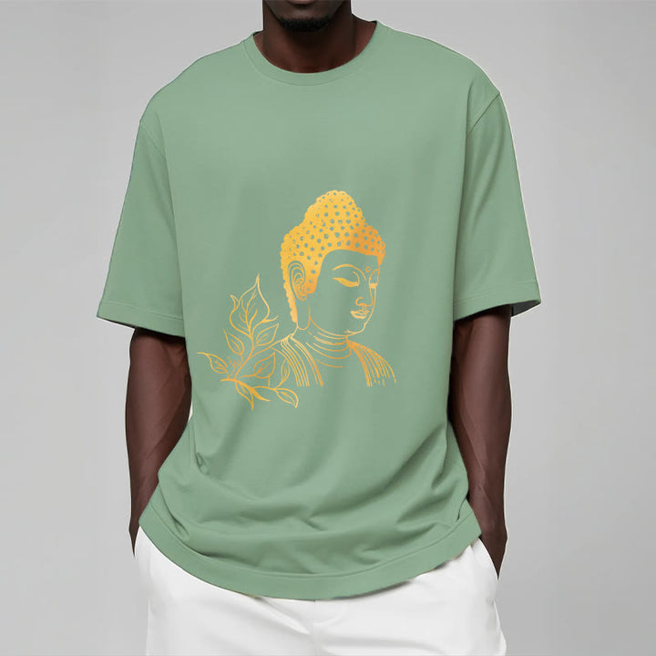 Buddha Stones Golden Leaves Meditation Buddha Tee T-shirt - image 16