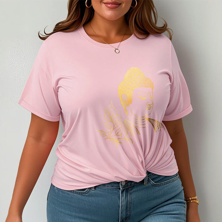 Buddha Stones Golden Leaves Meditation Buddha Tee T-shirt - image 14
