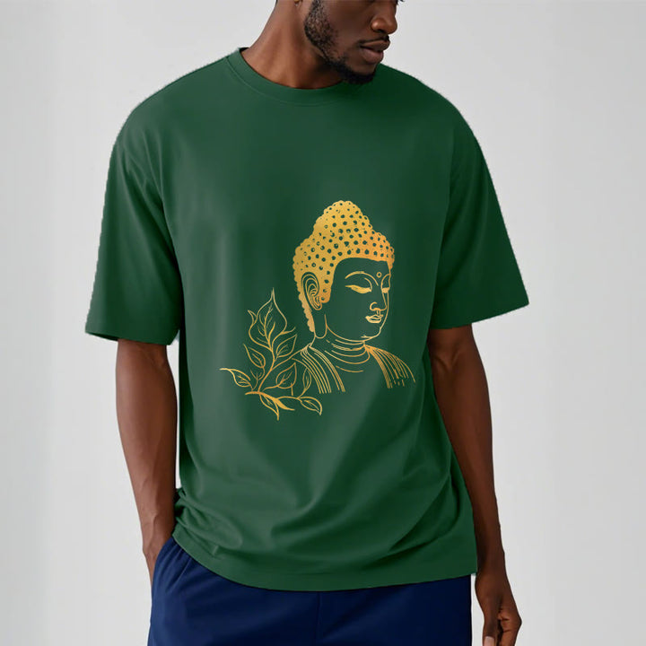 Buddha Stones Golden Leaves Meditation Buddha Tee T-shirt - image 12