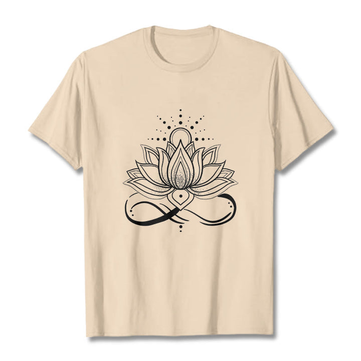 Buddha Stones Lotus Flower Sun Design Tee T-shirt - Bisque - 2XL - image 11