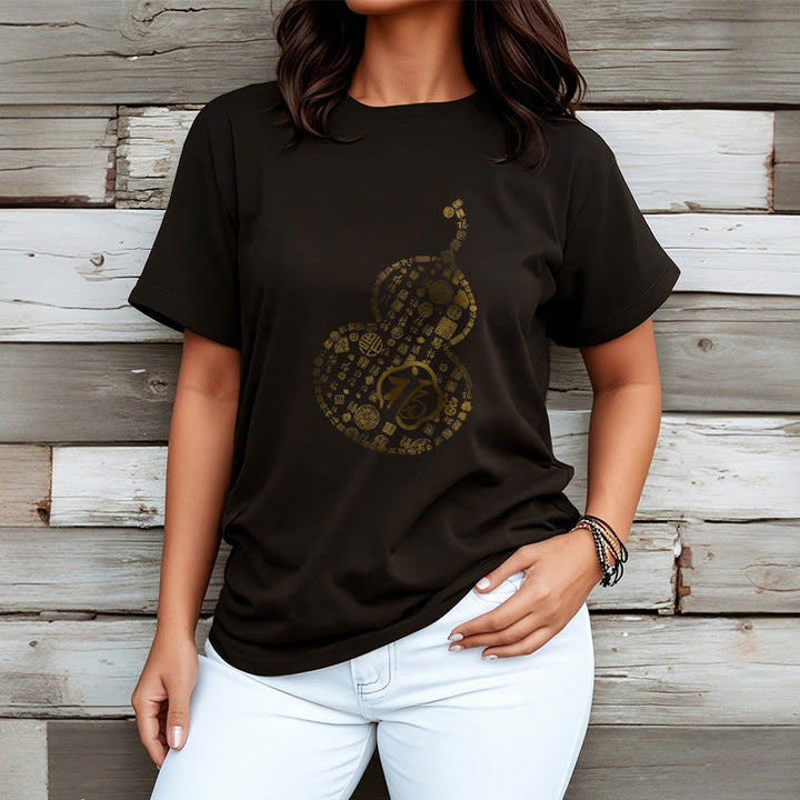 Buddha Stones Gourd Fu Character Design Tee T-shirt - image 4