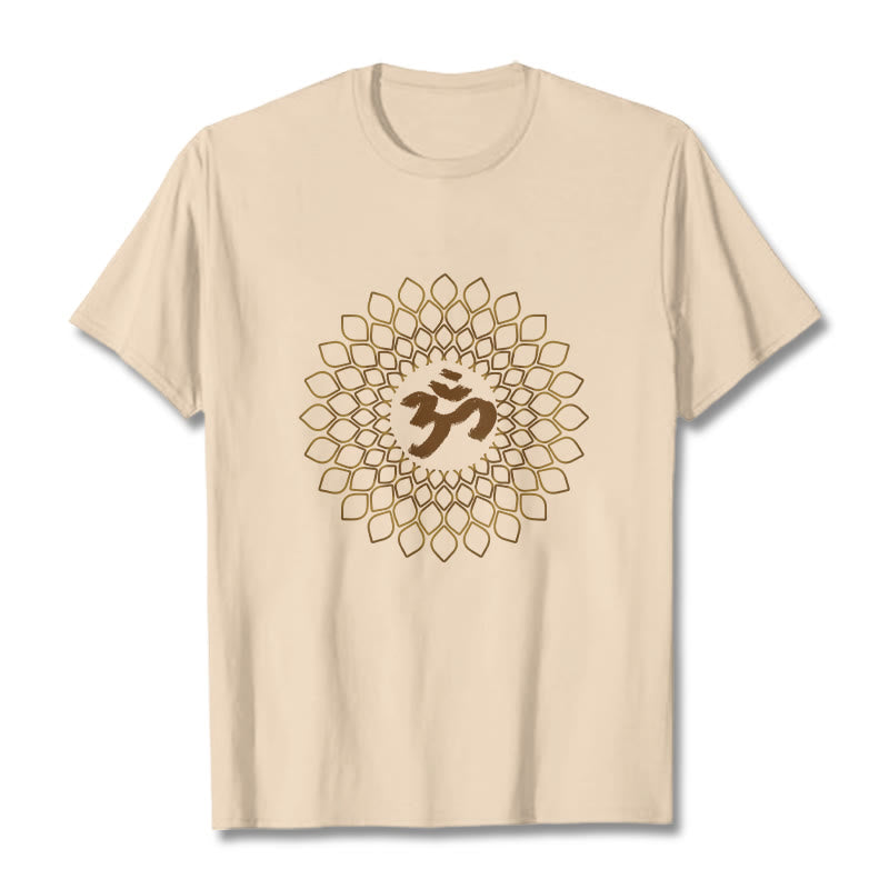 Buddha Stones Rhombus OM Design Tee T-shirt - Bisque - 2XL - image 9
