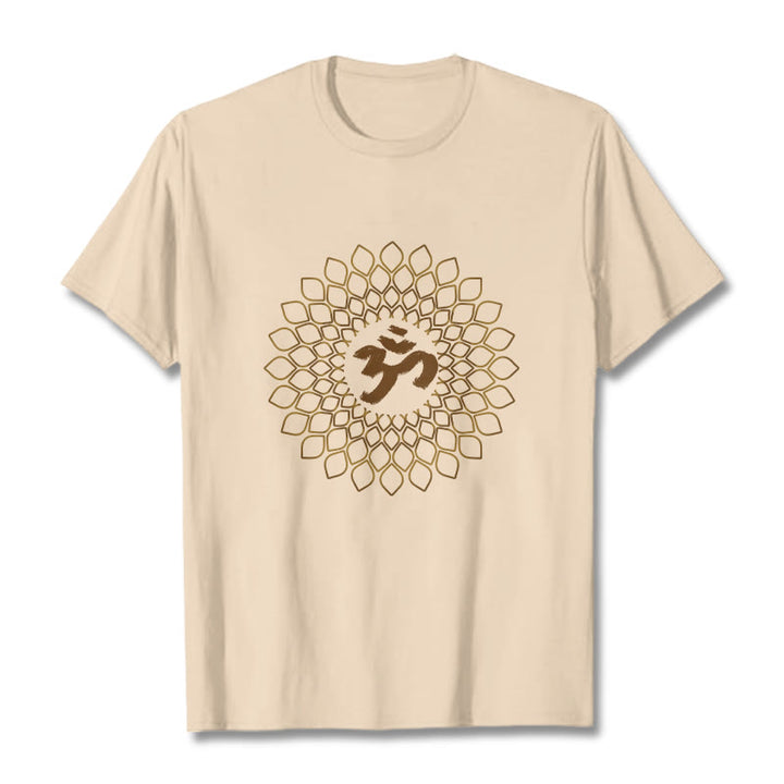 Buddha Stones Rhombus OM Design Tee T-shirt - Bisque - 2XL - image 9