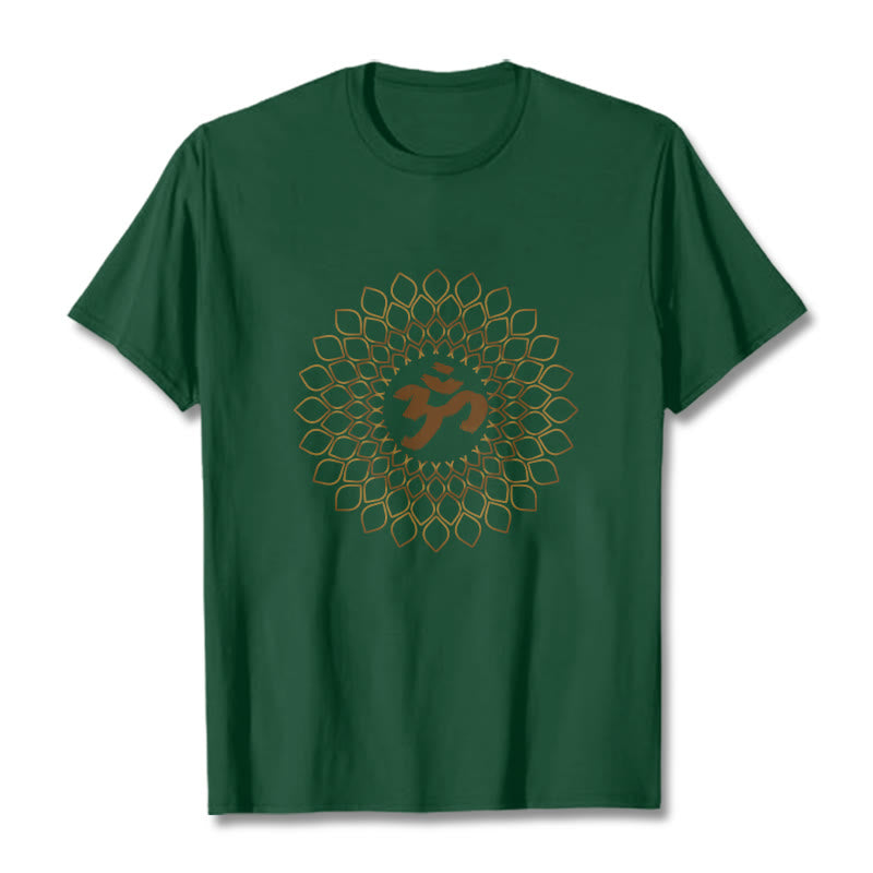 Buddha Stones Rhombus OM Design Tee T-shirt - ForestGreen - 2XL - image 11