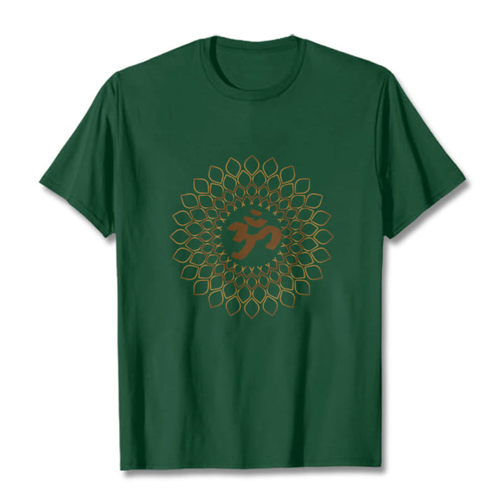 Buddha Stones Rhombus OM Design Tee T-shirt - ForestGreen - 2XL - image 11