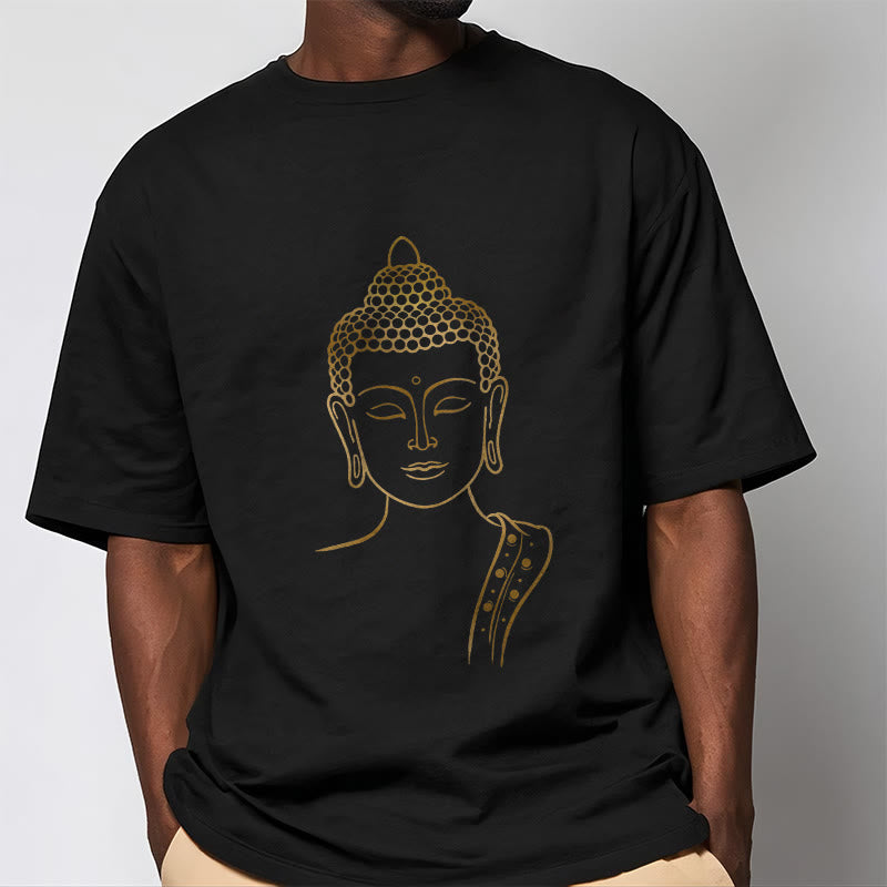 Buddha Stones Golden Buddha In Deep Meditation Tee T-shirt - image 8