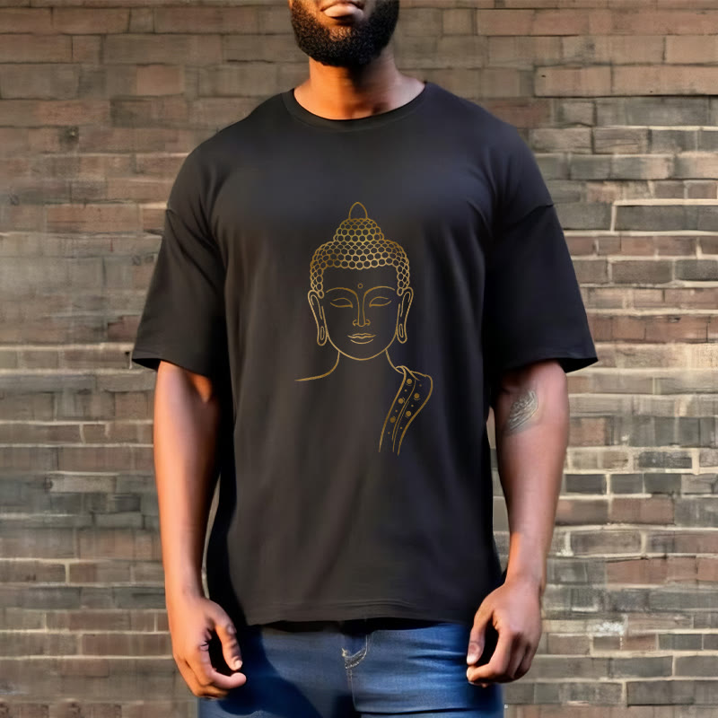 Buddha Stones Golden Buddha In Deep Meditation Tee T-shirt - image 9