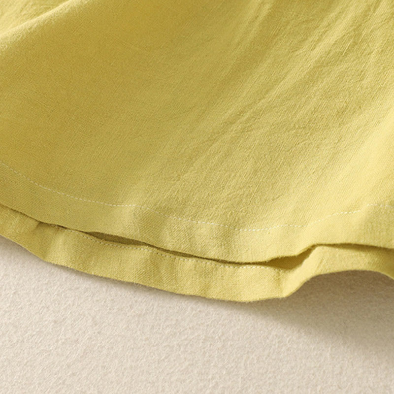 Buddha Stones Casual Summer Plain Crew Neck Cotton Women's Short Sleeve T-Shirt