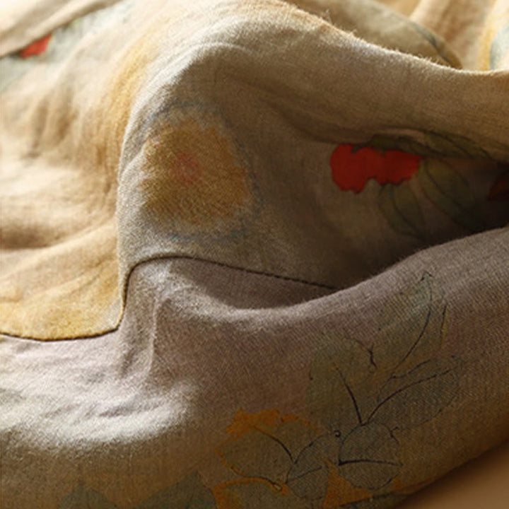 Buddha Stones Retro Casual Chinese Frog-Button Design Women's Harem Pants With Pockets - image 4