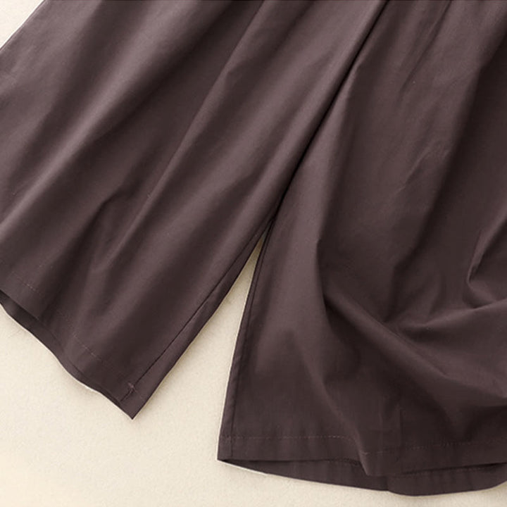 Buddha Stones Artistic Color Contrast Drawstring Women's Wide Leg Pants With Pockets - image 23