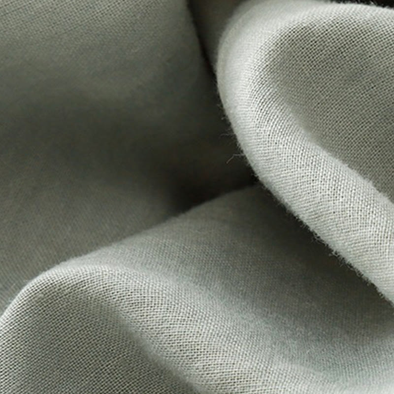 Buddha Stones Plain Lantern Sleeves Women's Cotton Shirt - image 4