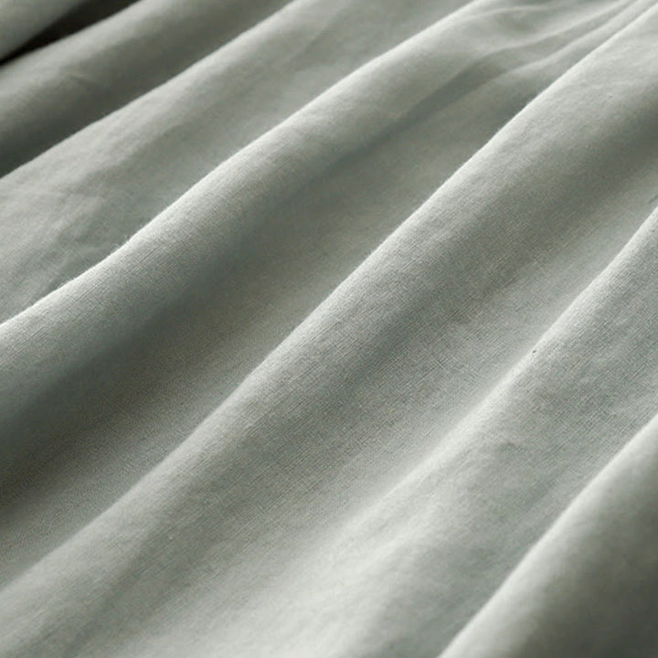 Buddha Stones Plain Lantern Sleeves Women's Cotton Shirt - image 6