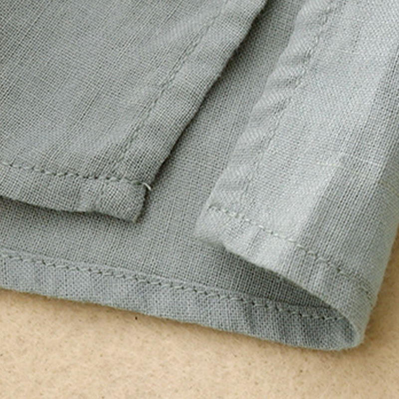 Buddha Stones Plain Lantern Sleeves Women's Cotton Shirt - image 9