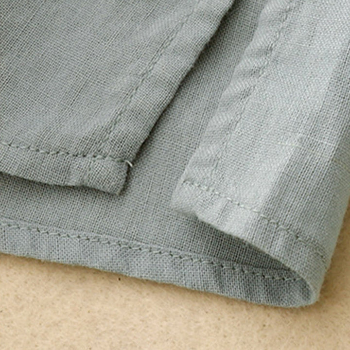 Buddha Stones Plain Lantern Sleeves Women's Cotton Shirt - image 9