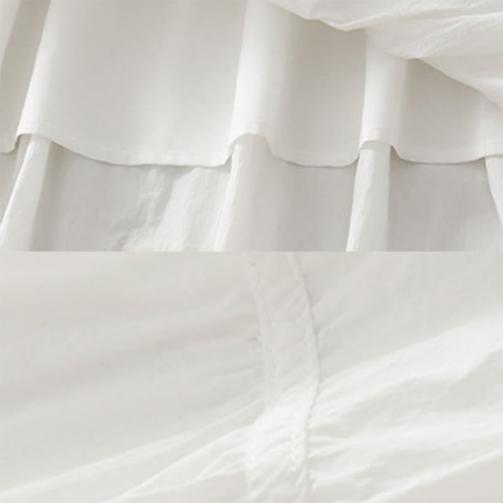 Buddha Stones Simple Lines Elastic Waist Women's Skirt With Pockets