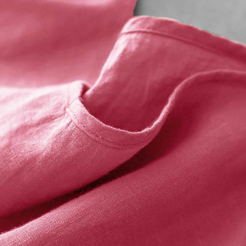 Buddha Stones Summer Plain Adjustable Strap Design Women's Cotton Linen Vest Waistcoat - image 27