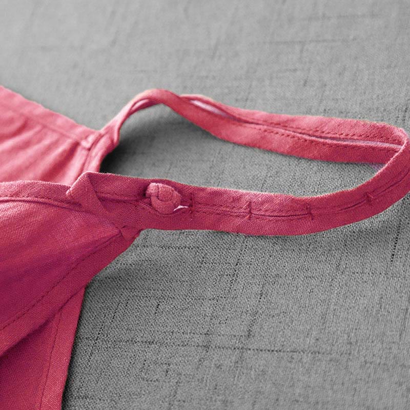 Buddha Stones Summer Plain Adjustable Strap Design Women's Cotton Linen Vest Waistcoat - image 28