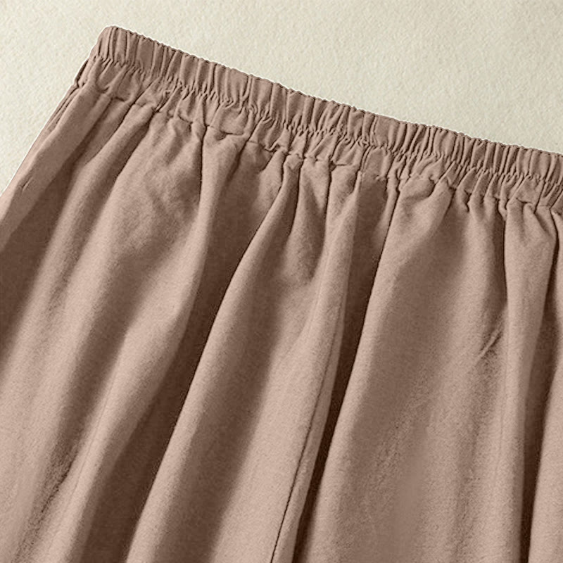 Buddha Stones Vintage Summer Casual Embroidery Paisley Pattern Women's  Cotton Linen Harem Pants With Pockets - image 2