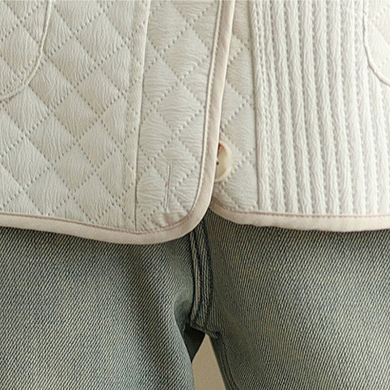 Buddha Stones Women's Vintage Buttons Simple Design Long Sleeve Cotton Jacket With Pockets - image 15