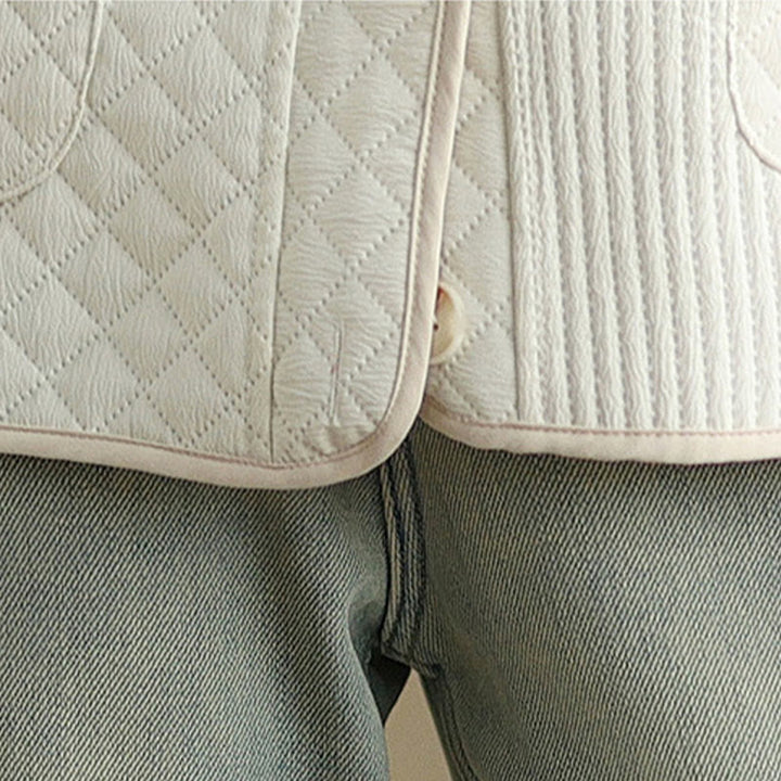 Buddha Stones Women's Vintage Buttons Simple Design Long Sleeve Cotton Jacket With Pockets - image 15