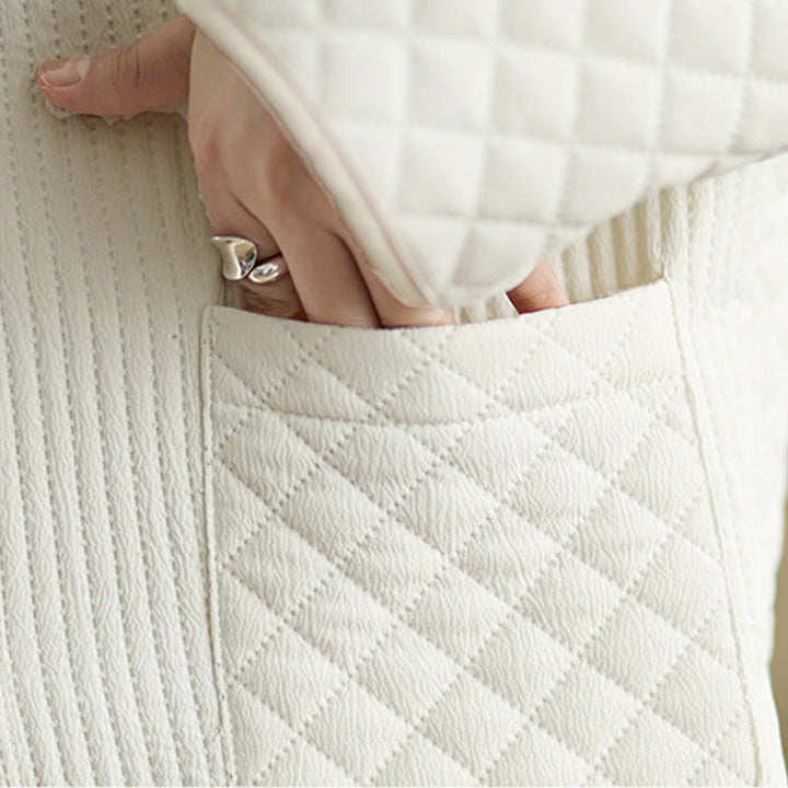 Buddha Stones Women's Vintage Buttons Simple Design Long Sleeve Cotton Jacket With Pockets - image 14