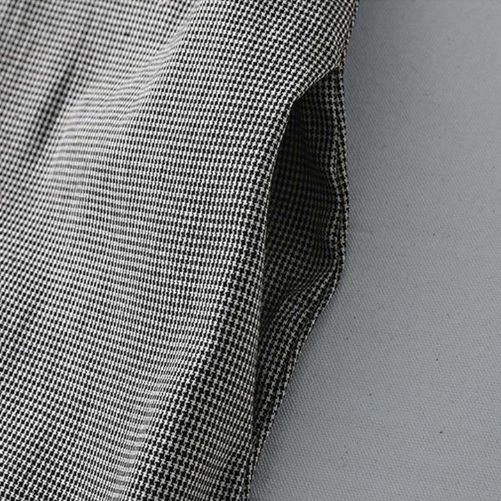 Buddha Stones Plaid Pattern Pleated Ruffled Design Long Sleeve Cotton Midi Dress With Pockets - image 7