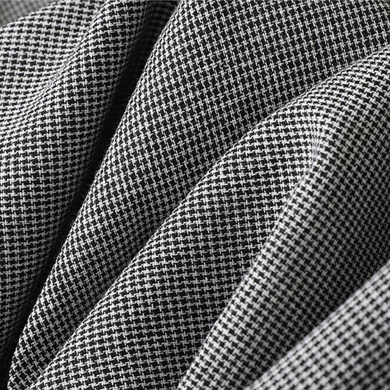 Buddha Stones Plaid Pattern Pleated Ruffled Design Long Sleeve Cotton Midi Dress With Pockets - image 6