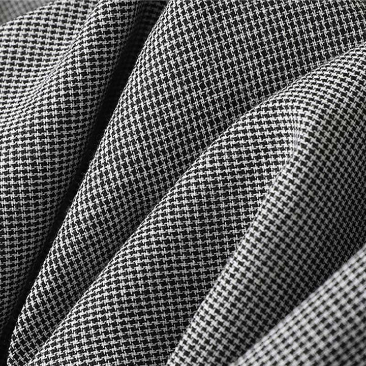 Buddha Stones Plaid Pattern Pleated Ruffled Design Long Sleeve Cotton Midi Dress With Pockets - image 6