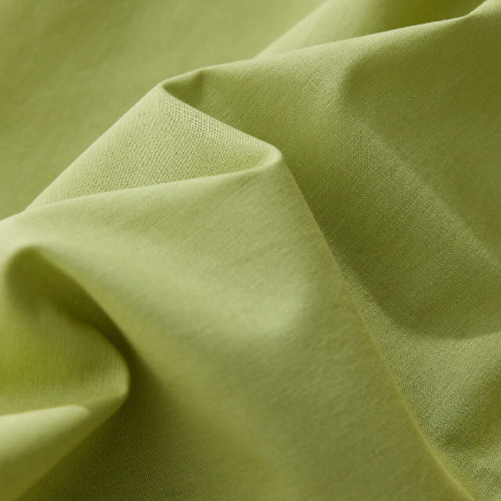 Buddha Stones Causal Commute Plain Buttons Design Long Sleeve Cotton Midi Dress With Pockets - image 5