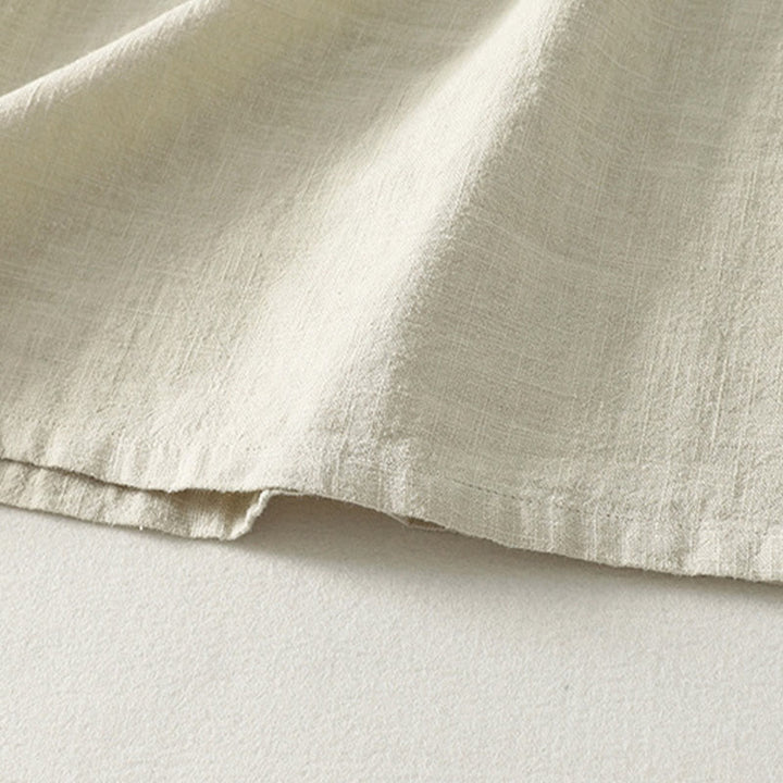 Buddha Stones Spring Diagonal Closure Frog Buttons Design Cotton Long Sleeve Midi Dress - image 15