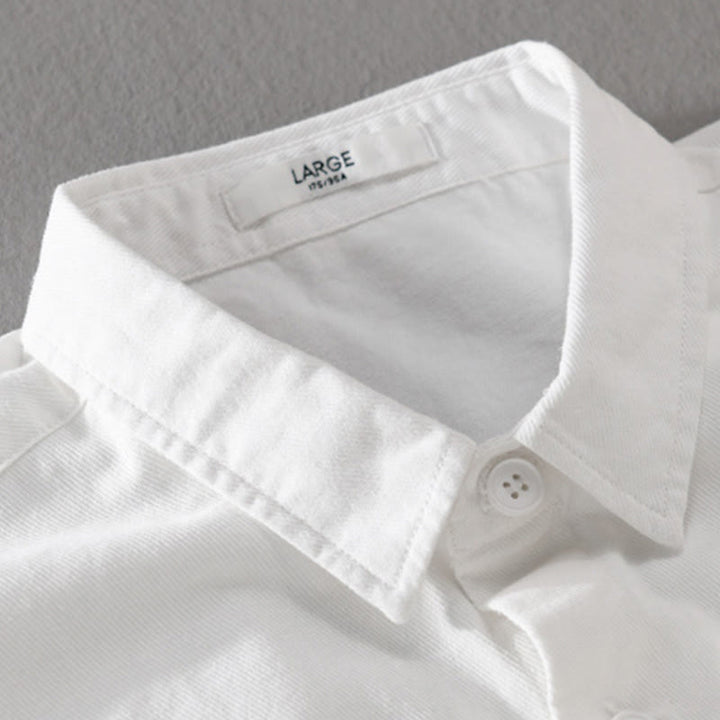 Buddha Stones Spring Color Contrast Patchwork Design Long Sleeve Men Cotton Shirt Clothing - image 2