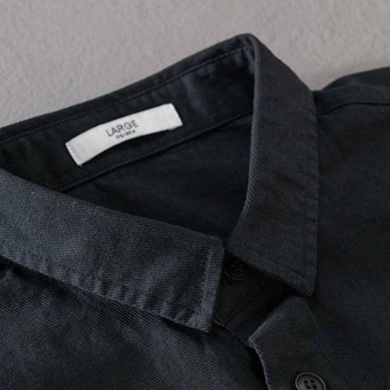 Buddha Stones Spring Color Contrast Patchwork Design Long Sleeve Men Cotton Shirt Clothing - image 9