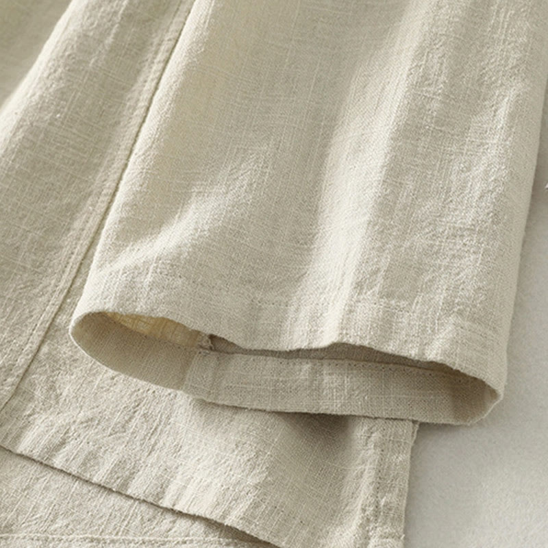 Buddha Stones Casual Plain Frog-buttons Cotton Women's Long Sleeve Shirt - image 13