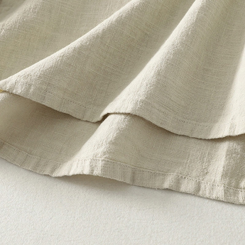 Buddha Stones Casual Plain Frog-buttons Cotton Women's Long Sleeve Shirt - image 14