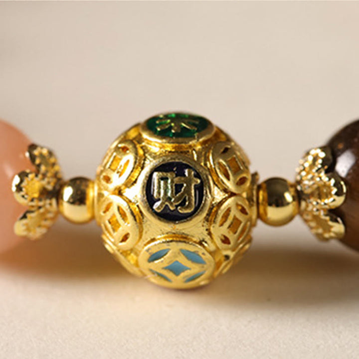 Buddha Stones Natural Citrine Fu Character Lucky Beast Prosperity Bracelet - image 13