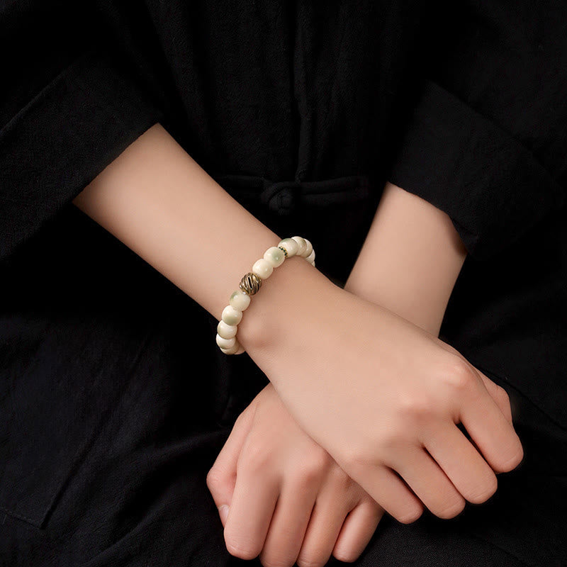 Buddha Stones Bodhi Seed Hammered Copper Brass Garuda Wisdom Bracelet - image 11