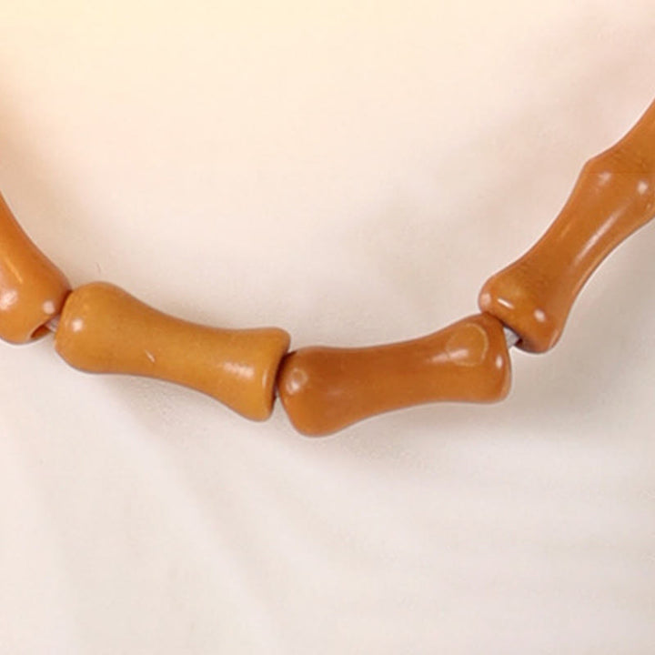 Buddha Stones Olive Pit Bead Copper Coin Inner Strength Ring - image 4