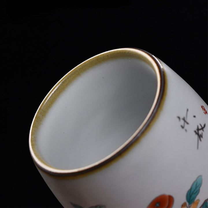 Buddha Stones Cute Lying Cat Branches Teacup Kung Fu Tea Cup With Gift Box - image 10