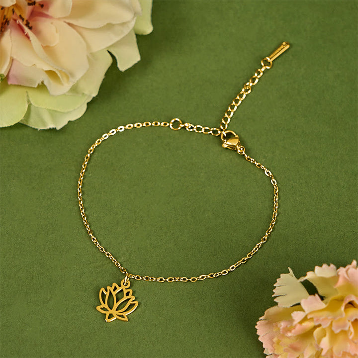 Buddha Stones Lotus Pattern Titanium Steel Enlightenment Bracelet - image 10