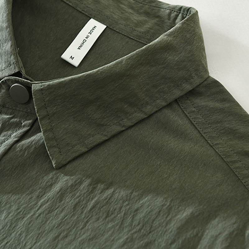 Buddha Stones Daily Long Sleeve Buttons Simple Design Men's Shirt With Pockets - image 4