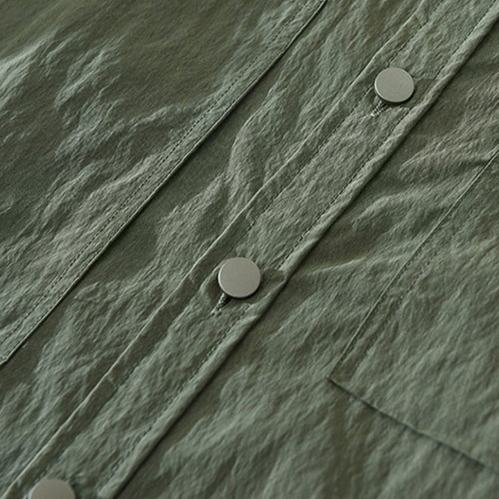 Buddha Stones Daily Long Sleeve Buttons Simple Design Men's Shirt With Pockets - image 5