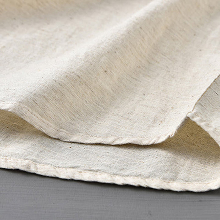 Buddha Stones Men's Spring Pure Color Stand Collar Cotton Linen Long Sleeve Shirt - image 14