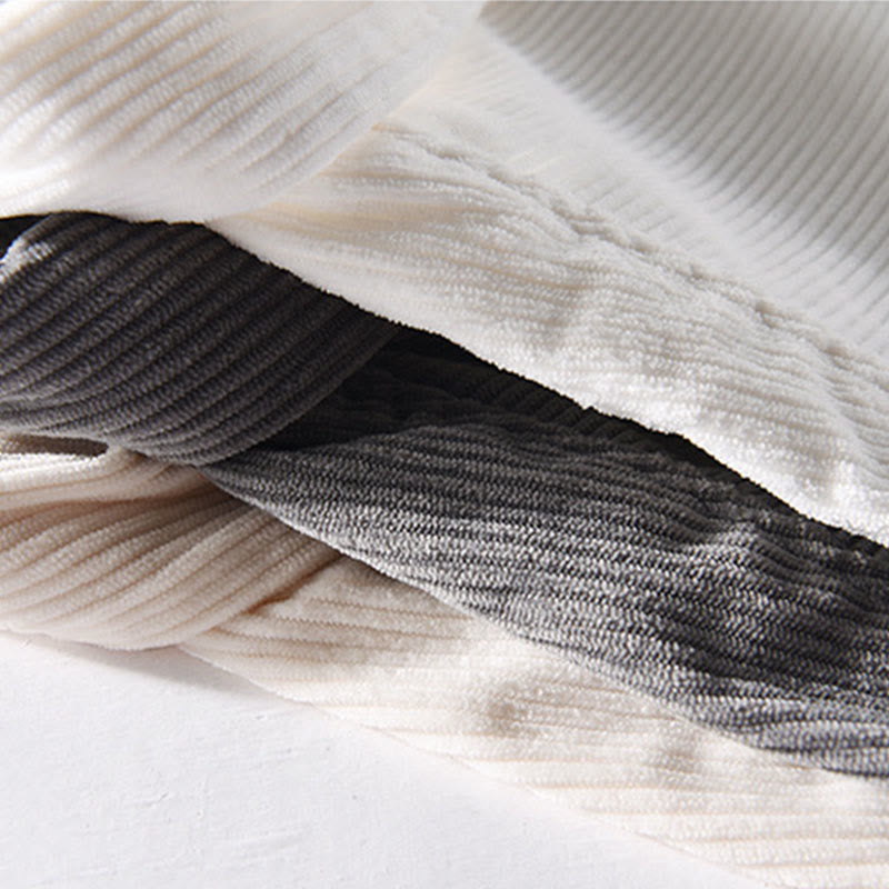 Buddha Stones Spring Plain Simple Buttons Design Corduroy Men's Long Sleeve Jacket With Pockets - image 17